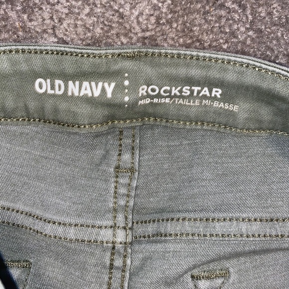 Old Navy Distress Green Jeans - Picture 4 of 5